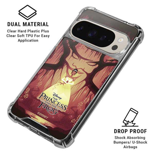 Disney Princess and The Frog Tiana and Dr. Facilier Pixel 9/9 Pro Clear Case